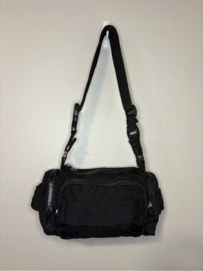 Urban Outfitters Nylon Shoulder Bag, Crossbody. Multi Zip Pocket Tactical Look